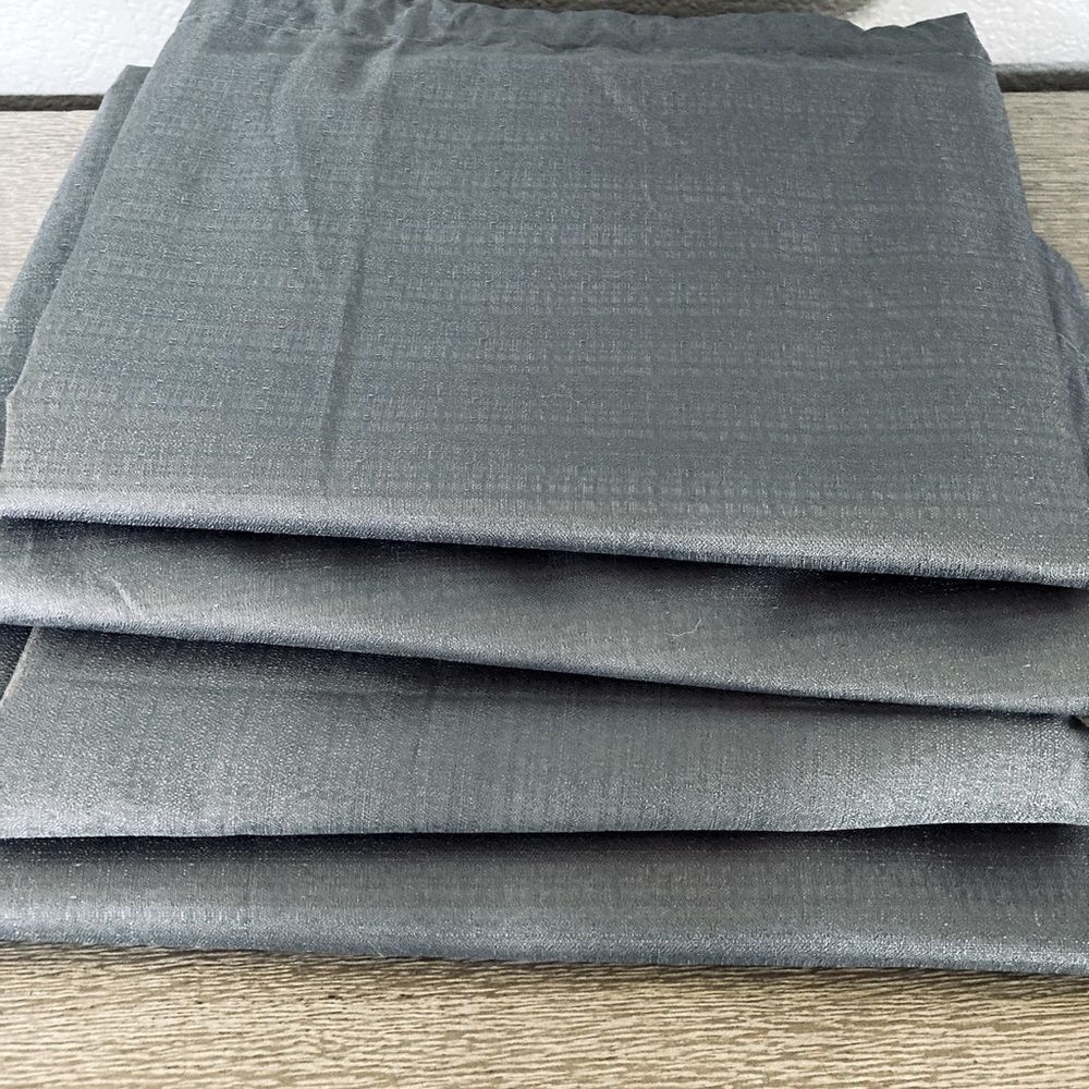 4-pk Blackout Gray Textured Curtain Panels